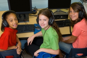 Students in a classroom.